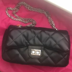 Black Reissue Chain Crossbody Purse